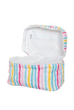 Multicolored Stripes Makeup Bag – Organized Travel Cosmetic Case