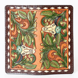 Hand-Tooled Leather Western Wallet Clutch – Genuine Cowhide