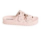 MUK LUKS Women's Grand Cayman Perforated Sandal | Adjustable Strap Flat
