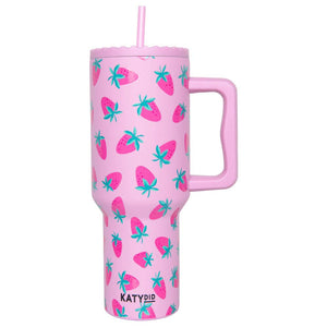 Subtle Strawberry Insulated Stainless Steel 38 Oz Tumbler