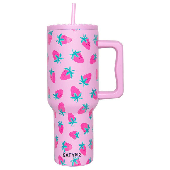 Subtle Strawberry Insulated Stainless Steel 38 Oz Tumbler