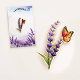 Lavender & Butterfly Enamel Pin