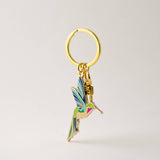 Hummingbird Keychain & Bag Charm – Hard Enamel Nature Gift