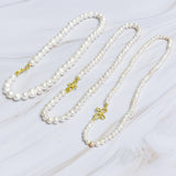 Clover Clasp Genuine Freshwater Pearl Necklace