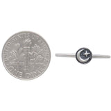 Sterling Silver Moon & Star Stacking Ring | Raised Design | Celestial | Nina Designs