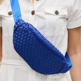 Aim High Woven Neoprene Belt Bag Fanny Pack Sling Bag Royal Blue