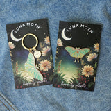 Glow-in-the-Dark Luna Moth Hard Enamel Pin