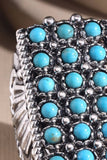 Decorative Semi Stone Ring | Turquoise | Adjustable | Western Boho