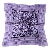 Brown Rose Border Square Scarf, 35.4 x 35.4 in