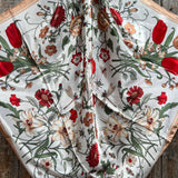 Peach and Cream Tulips Lilies Printed Western Southwestern Wild Rag Scarf Accent