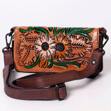 American Darling Hand-Tooled & Painted Leather Crossbody Bag