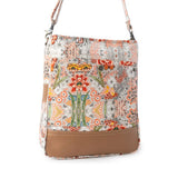 Desert Bloom Patchwork Canvas Shoulder Bag in Floral Multi