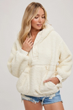 Sherpa Hoodie Pullover Cream