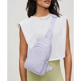 Beyond the Horizon Woven Neoprene Sling Backpack | Lilac Purple