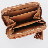 Wynona Woven Card Wallet Brown