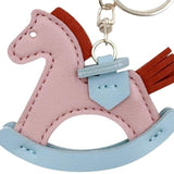 Do Everything In Love Vegan Leather Rocking Horse Key Ring Pink