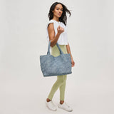 Sky's The Limit Large Denim Tote | Woven Denim | Sol and Selene