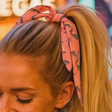 Pink and Grey Flamingo Western Skinny Cowgirl Mini Wild Rag Scarf Necktie