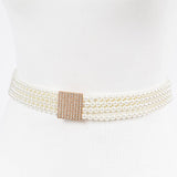 Faux Pearl Elastic Belt – Ivory