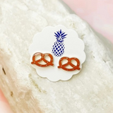 Pretzel Signature Enamel Stud Earrings