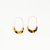 Olivia Oval Hoop Earrings Tortoise
