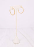 Woodard Pearl Hoop Earrings – Gold