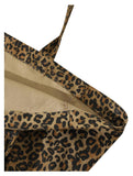 Leopard Print Oversized Hobo Tote Bag