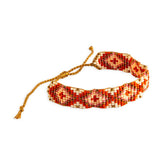Kiamonni Southwest Beaded Bracelet with Gold Cord Tie