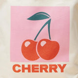 Cherry Fruit Graphic Printed Canvas Tote Crossbody Bag