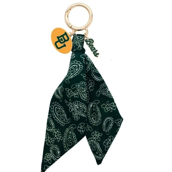 Baylor Bears Logo Bandana Bag Charm Keychain