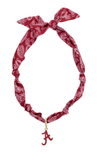 Alabama Crimson Tide Bandana Scarf Necklace | Gold Logo Pendant