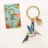 Hummingbird Keychain & Bag Charm – Hard Enamel Nature Gift