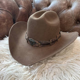 Handmade Western Hat Band with Bull Head Concho