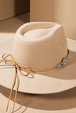 Stamped Western Concho Hat Band with Natural Stones