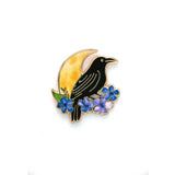 Raven Hard Enamel Lapel Pin – Edgar Allan Poe Gothic Halloween