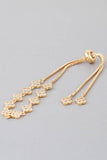 Bejeweled Clover Chain Bracelet Gold