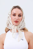 Crochet Bandana Shawl – Natural Cotton Summer Wrap