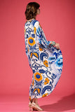 Mazarine Zinnia Floral Kaftan Dress
