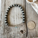 Aztec Boho Western Concho Stretch Bracelet Round Center Concho Bar Style 3