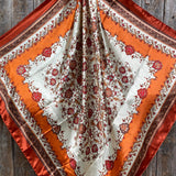 Burnt Orange & Tan Western Wild Rag Scarf