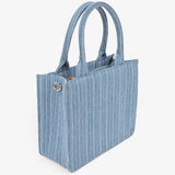 Denim Handle Tote Bag