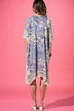 Lavender Loom Viscose Kimono | Retro Floral Boho Layer