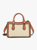 Harmony Straw Crossbody Bag – Bamboo Handles | Natural/Brown