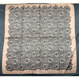 Brown Embossed Leather Look Printed Western Southwestern Wild Rag Scarf Accent