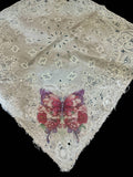 Vintage Hand Painted Butterfly Bandana