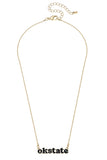 Oklahoma State Cowboys OKState Necklace – Black & Gold