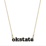 Oklahoma State Cowboys OKState Necklace – Black & Gold