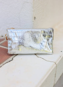 Liz 3 Compartment Crossbody Bag Platinum