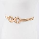 Double Metal Stretch Belt Gold