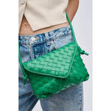 Kylo Woven Envelope Crossbody Bag Kelly Green